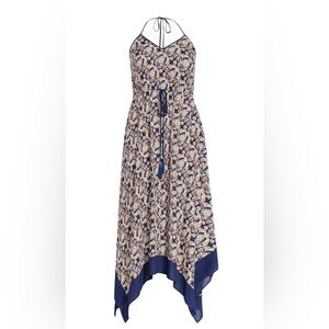 City Chic halter dress, handkerchief hem, size M (18)